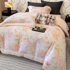 Milk Velvet Lovewe 220gram | 4Pcs Cover Premium Bedding Set | ID LOWE4PCSVMILK220GR12COLORM10