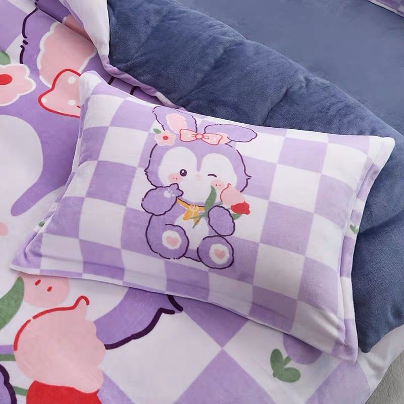 Set 4 Món Nỉ Nhung 200gr hình in 3D TeddyLavender