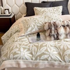 Milk Velvet Lovewe 220gram | 4Pcs Cover Premium Bedding Set | ID LOWE4PCSVMILK220GR12COLORM12