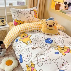 4Pcs Cotton Disney Beddingset Case Pooh Sleepy
