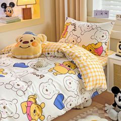 4Pcs Cotton Disney Beddingset Case Pooh Sleepy