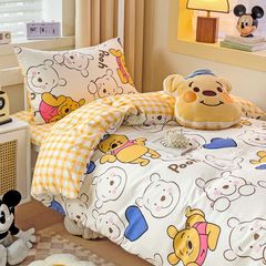 4Pcs Cotton Disney Beddingset Case Pooh Sleepy