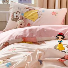 4Pcs Cotton Disney Beddingset Case Snow White Disney Princess