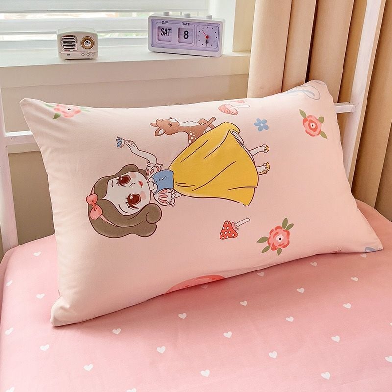 4Pcs Cotton Disney Beddingset Case Snow White Disney Princess