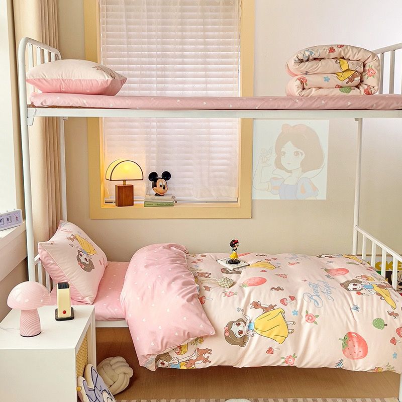 4Pcs Cotton Disney Beddingset Case Snow White Disney Princess