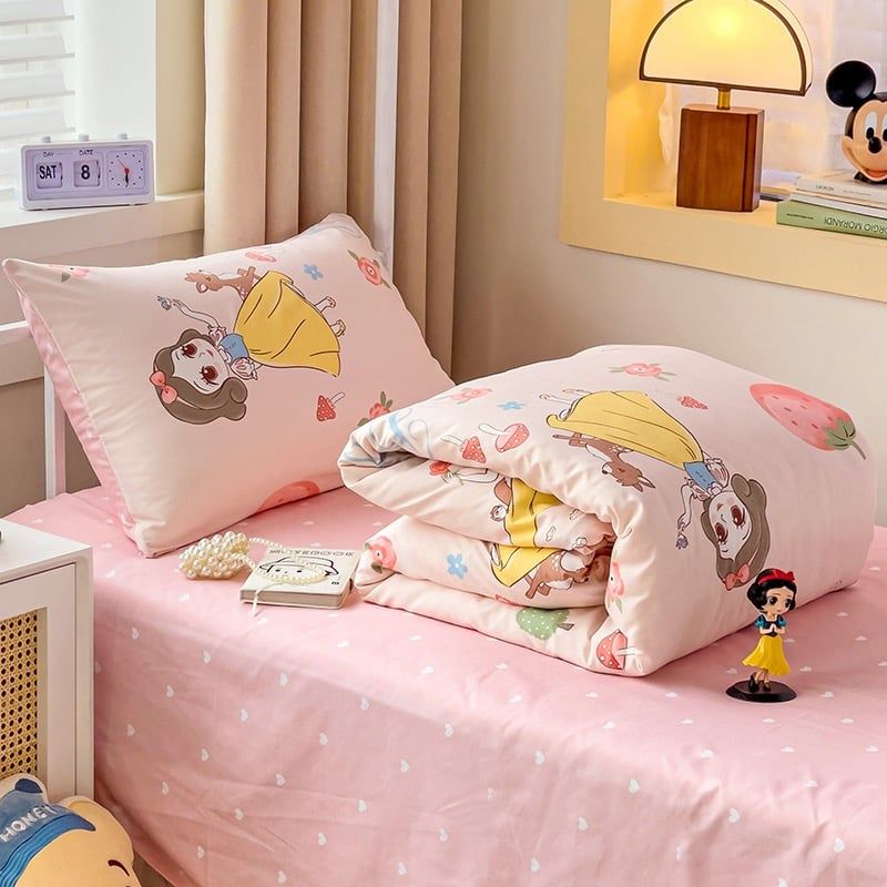 4Pcs Cotton Disney Beddingset Case Snow White Disney Princess