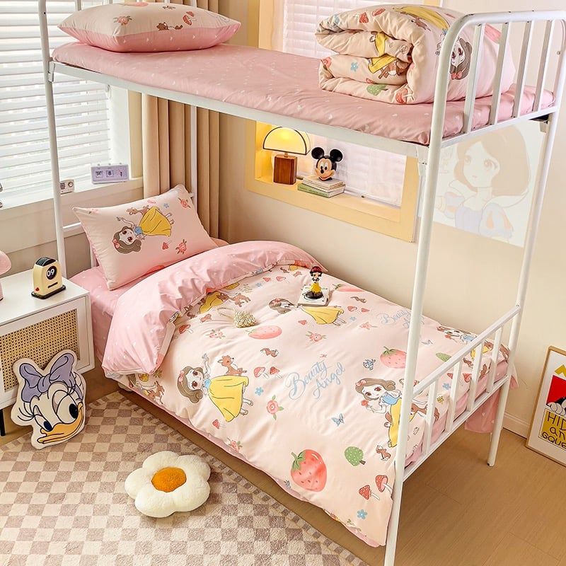 4Pcs Cotton Disney Beddingset Case Snow White Disney Princess