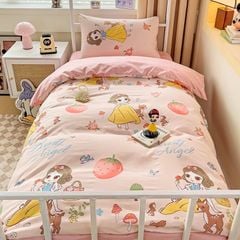 4Pcs Cotton Disney Beddingset Case Snow White Disney Princess