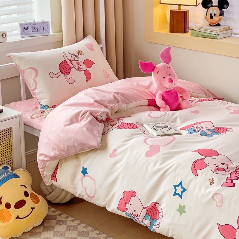4Pcs Cotton Disney Beddingset Case PigLet