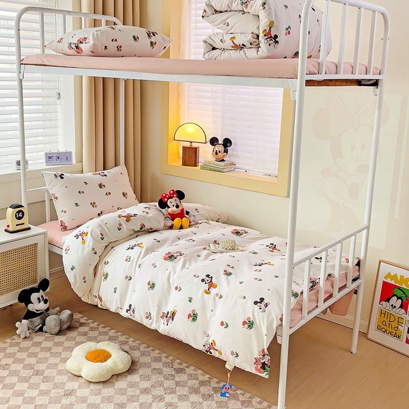 4Pcs Cotton Disney Beddingset Case Mickey Beaty And Bloom