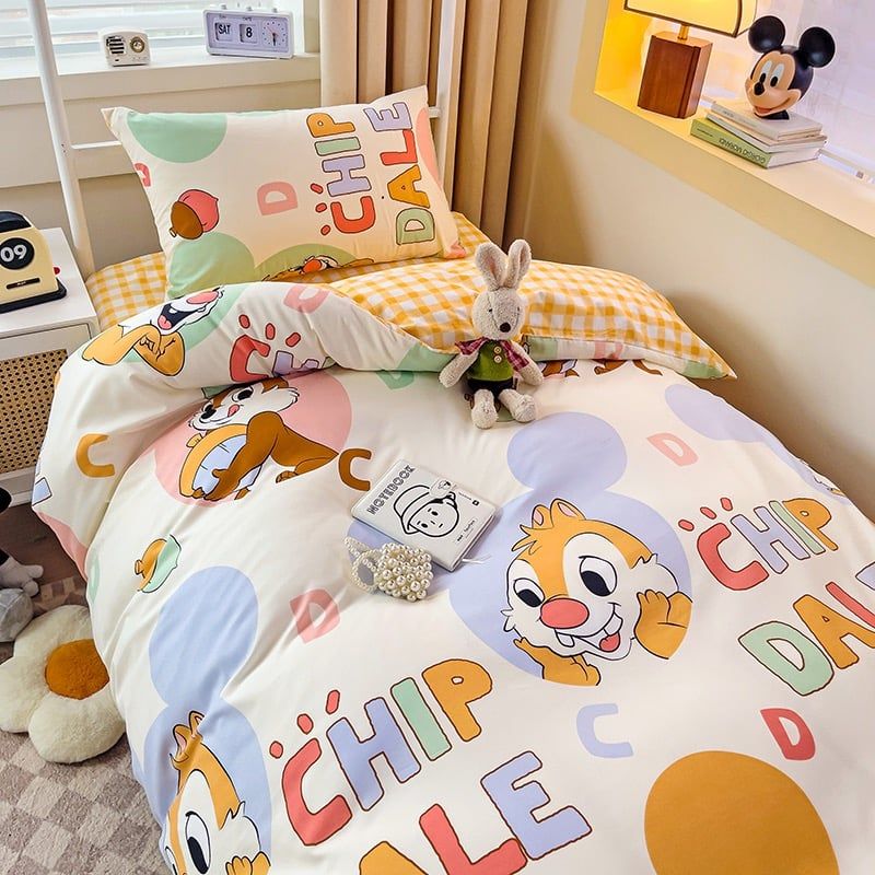 4Pcs Cotton Disney Beddingset Case Chid&Dale