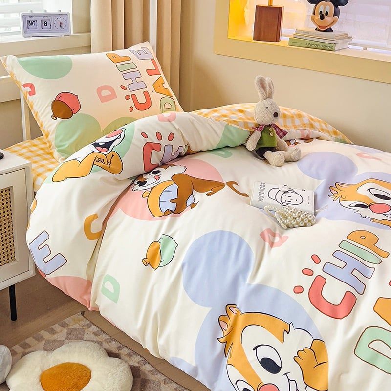 4Pcs Cotton Disney Beddingset Case Chid&Dale
