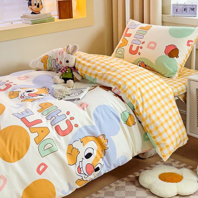 4Pcs Cotton Disney Beddingset Case Chid&Dale