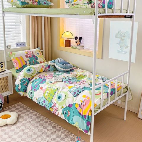 4Pcs Cotton Disney Beddingset Case Mike Wazowski And Sulley