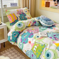 4Pcs Cotton Disney Beddingset Case Mike Wazowski And Sulley