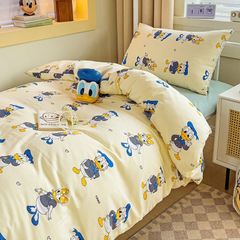 4Pcs Cotton Disney Beddingset Case Donal Family Deway And Louie