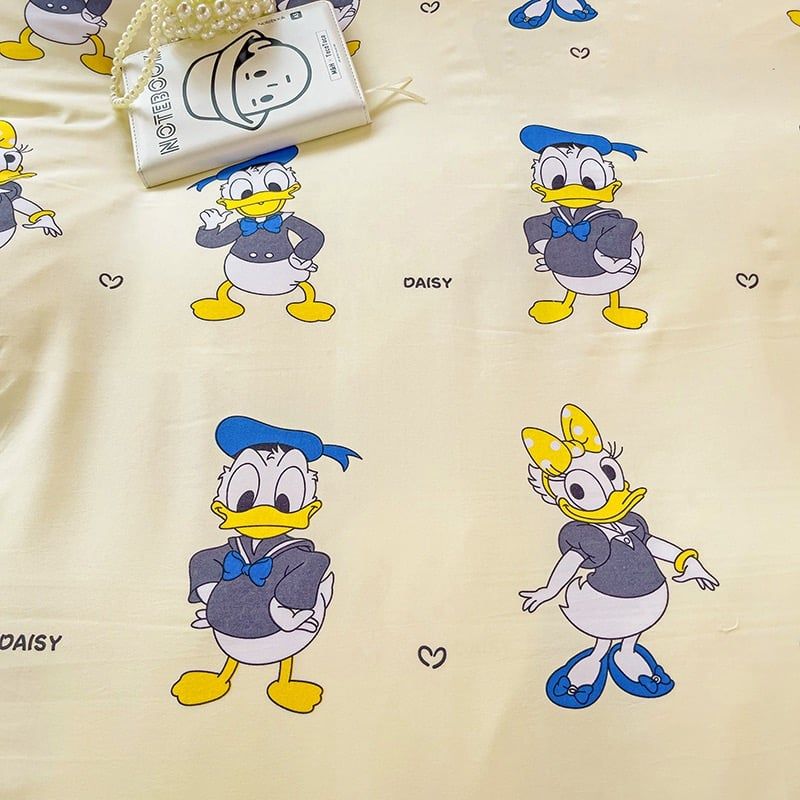 4Pcs Cotton Disney Beddingset Case Donal Family Deway And Louie