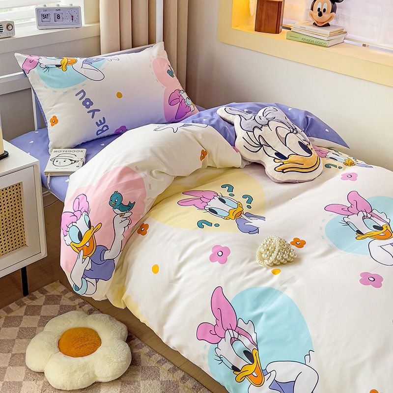 4Pcs Cotton Disney Beddingset Case Daisy Duck