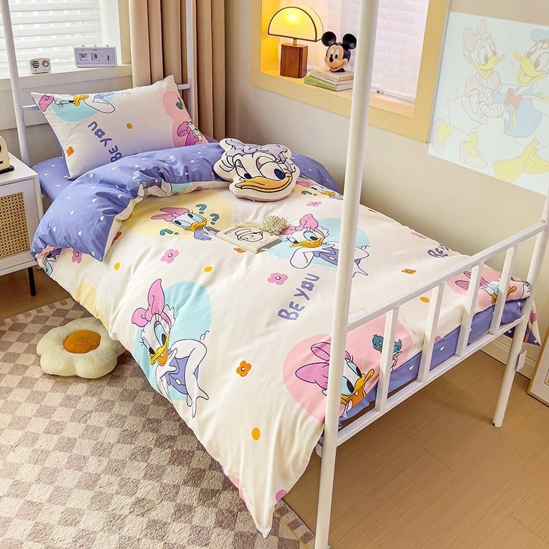 4Pcs Cotton Disney Beddingset Case Daisy Duck