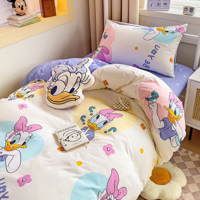 4Pcs Cotton Disney Beddingset Case Daisy Duck