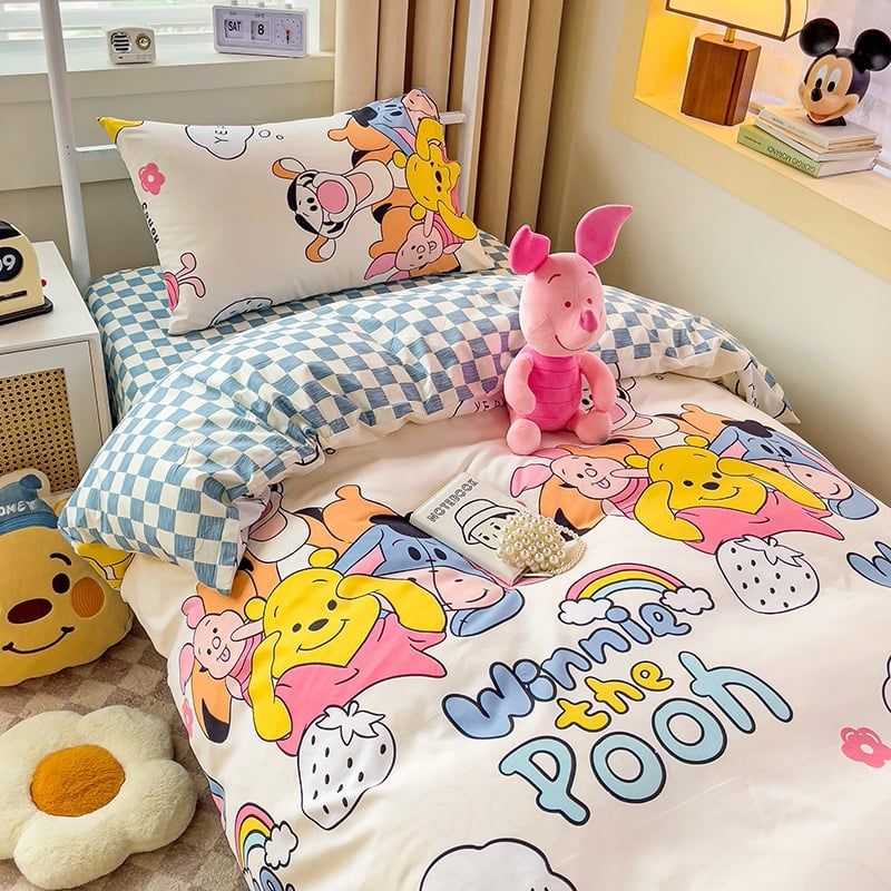 4Pcs Cotton Disney Beddingset Case Poor And Friends
