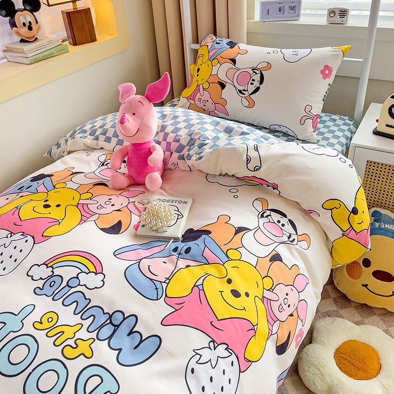 4Pcs Cotton Disney Beddingset Case Poor And Friends