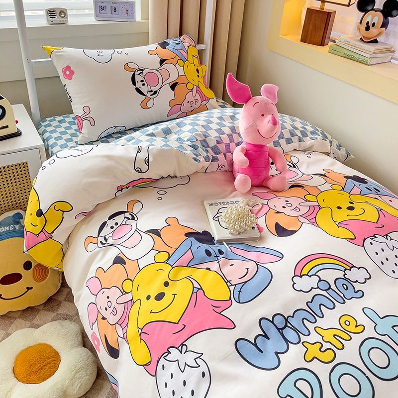 4Pcs Cotton Disney Beddingset Case Poor And Friends