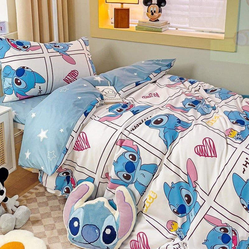 4Pcs Cotton Disney Beddingset Case Lilo And Stitch