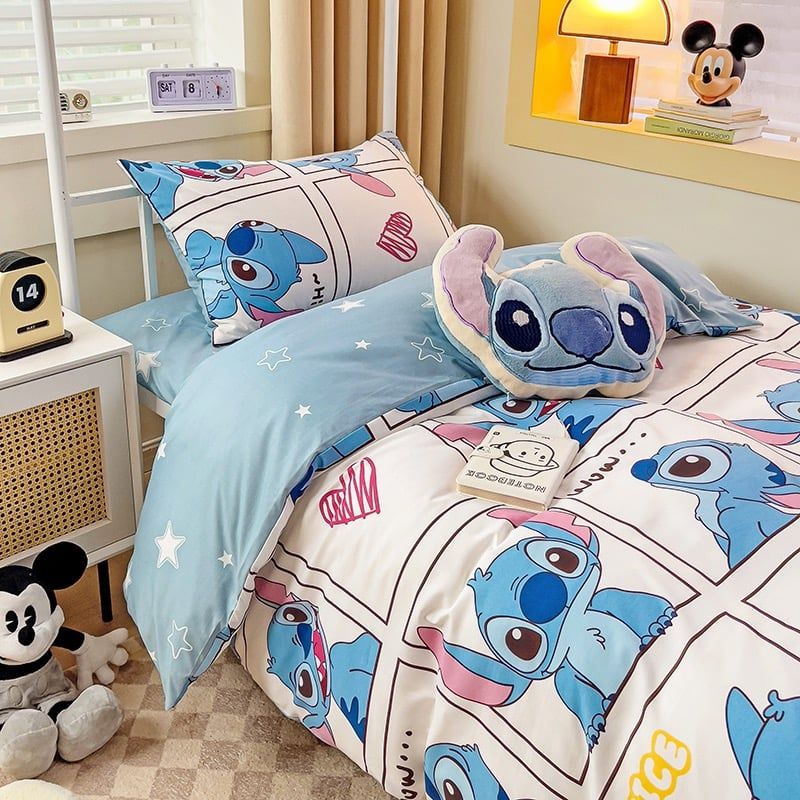 4Pcs Cotton Disney Beddingset Case Lilo And Stitch
