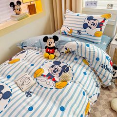 4Pcs Cotton Disney Beddingset Case Mickey And BunDog