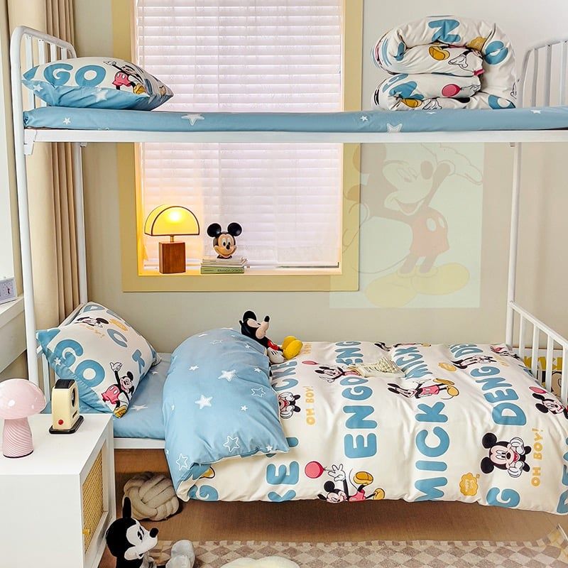 4Pcs Cotton Disney Beddingset Case Mickey Engo