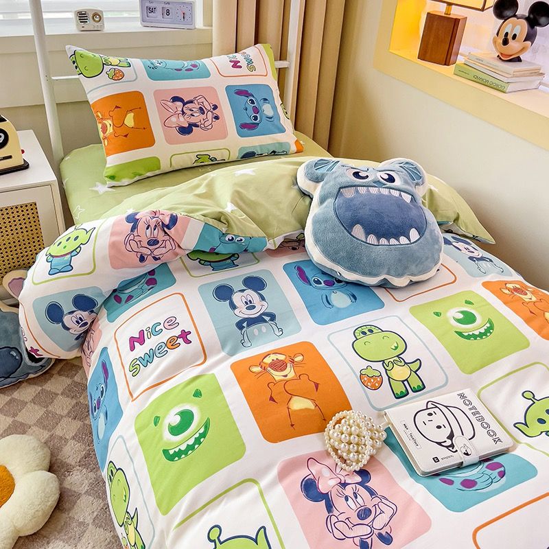 4Pcs Cotton Disney Beddingset Case Funny Monsters