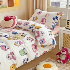 4Pcs Cotton Disney Beddingset Case Disneyland Characters