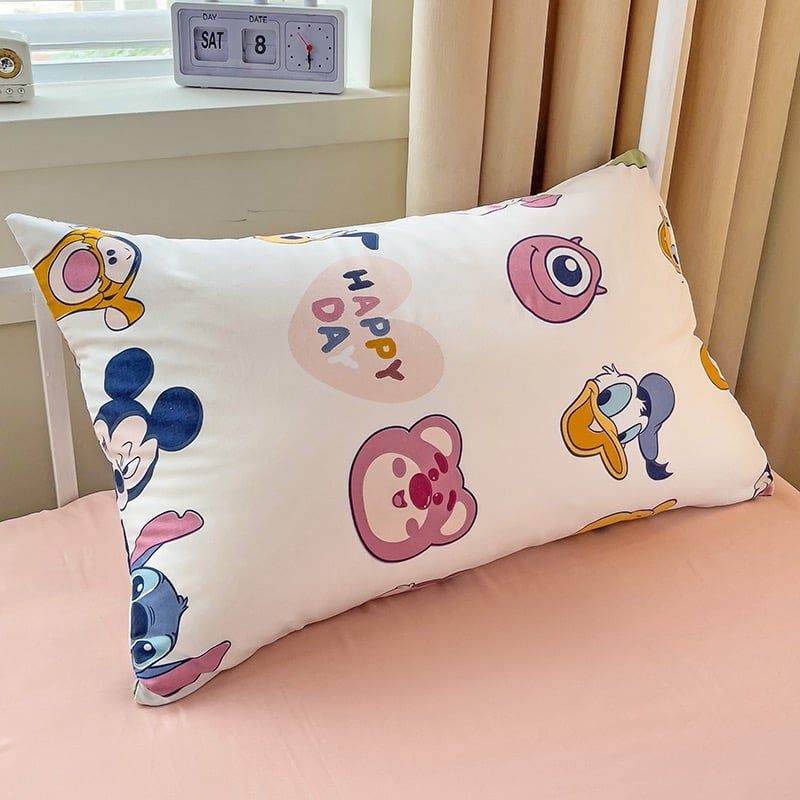 4Pcs Cotton Disney Beddingset Case Disneyland Characters