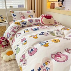 4Pcs Cotton Disney Beddingset Case Disneyland Characters
