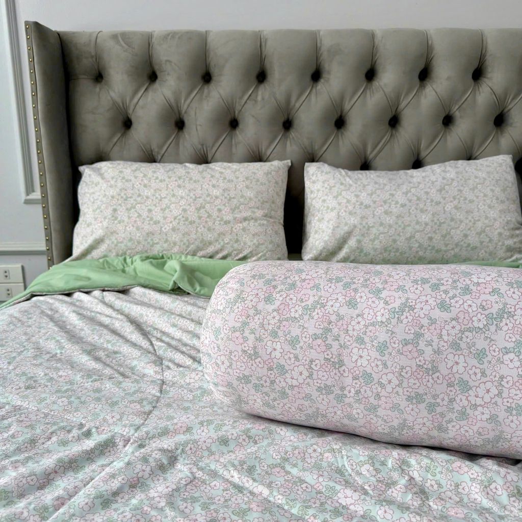 5Pcs Mark De'Paris Mint Essence Linen Bộ chăn Chần hè Đũi Bạc Hà | ID 5PCSMINTESSMAR02