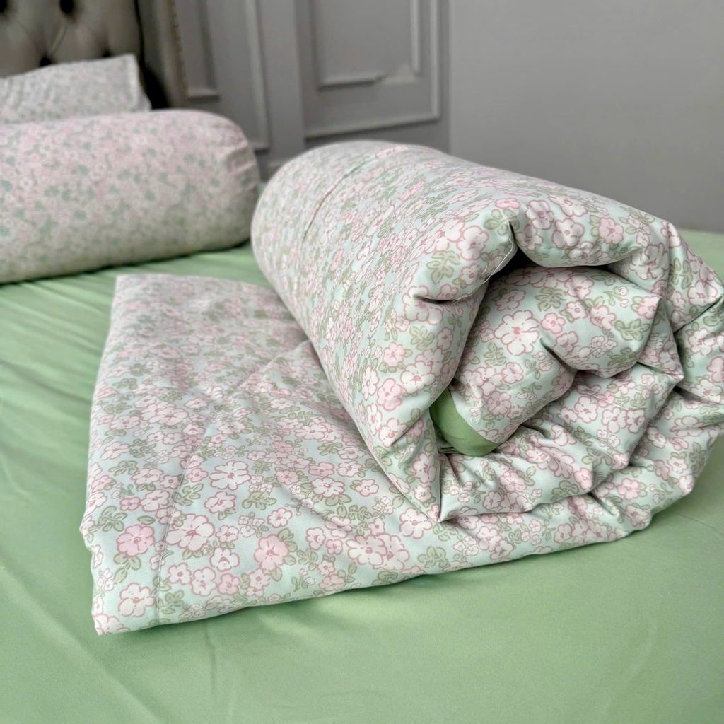 5Pcs Mark De'Paris Mint Essence Linen Bộ chăn Chần hè Đũi Bạc Hà | ID 5PCSMINTESSMAR02