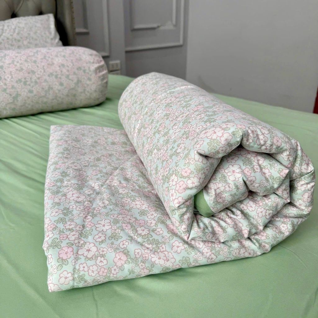 5Pcs Mark De'Paris Mint Essence Linen Bộ chăn Chần hè Đũi Bạc Hà | ID 5PCSMINTESSMAR02