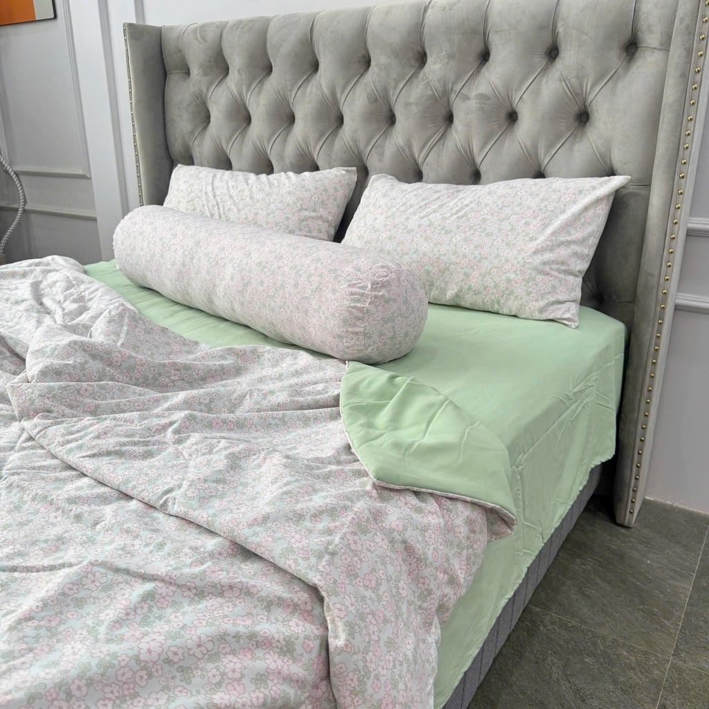 5Pcs Mark De'Paris Mint Essence Linen Bộ chăn Chần hè Đũi Bạc Hà | ID 5PCSMINTESSMAR02