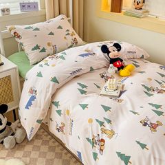 4pcs Cotton Disney Beddingset Case Mickey and the Green Christmas Tree