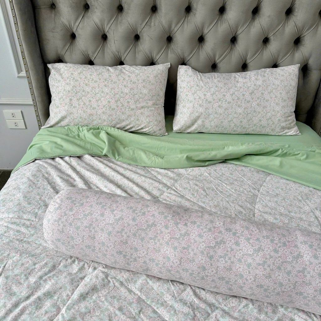 5Pcs Mark De'Paris Mint Essence Linen Bộ chăn Chần hè Đũi Bạc Hà | ID 5PCSMINTESSMAR02