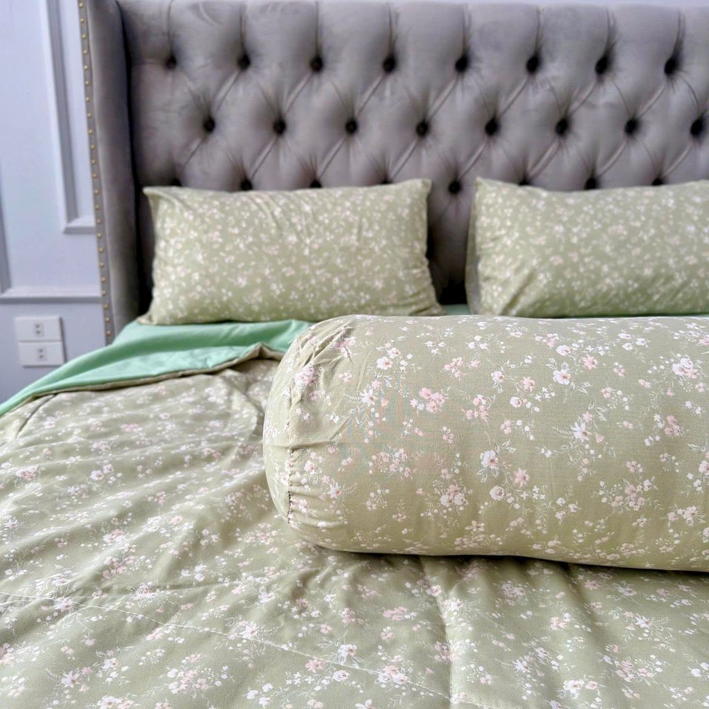 5Pcs Mark De'Paris Mint Essence Linen Bộ chăn Chần hè Đũi Bạc Hà | ID 5PCSMINTESSMAR03