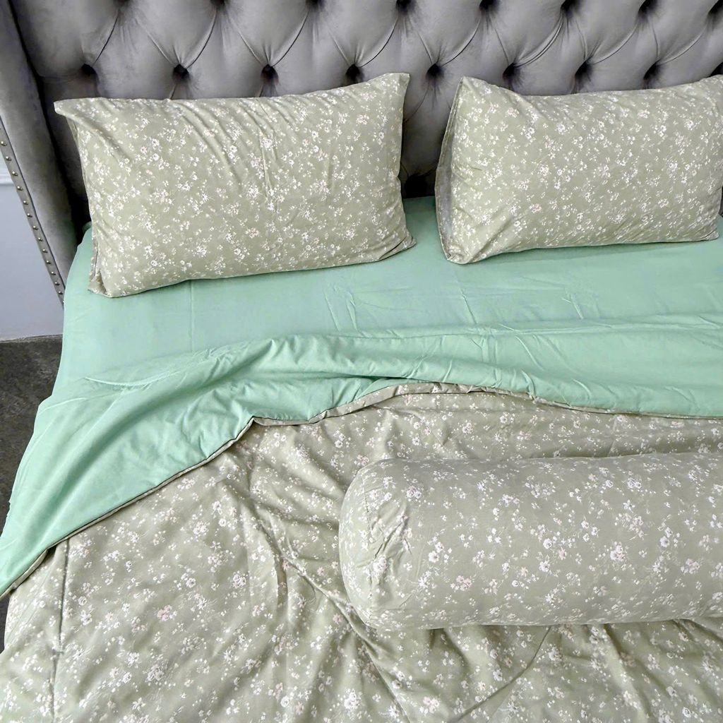 5Pcs Mark De'Paris Mint Essence Linen Bộ chăn Chần hè Đũi Bạc Hà | ID 5PCSMINTESSMAR03