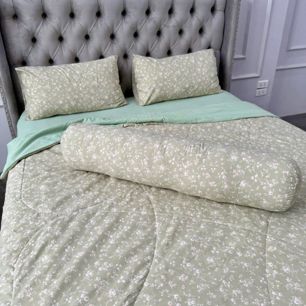 5Pcs Mark De'Paris Mint Essence Linen Bộ chăn Chần hè Đũi Bạc Hà | ID 5PCSMINTESSMAR03