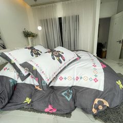 Cotton 40s in kĩ thuật số Bộ chăn ga set 4 món Bear Rich