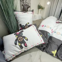 Cotton 40s in kĩ thuật số Bộ chăn ga set 4 món Bear Rich
