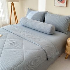 5Pcs Japan Linen |  New Colection  Bedsets Summer Blanket 230*200 Drap Freesize | ID jp025007