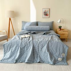 5Pcs Japan Linen |  New Colection  Bedsets Summer Blanket 230*200 Drap Freesize | ID jp025007