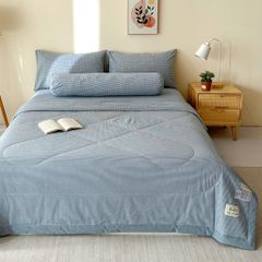 5Pcs Japan Linen |  New Colection  Bedsets Summer Blanket 230*200 Drap Freesize | ID jp025007