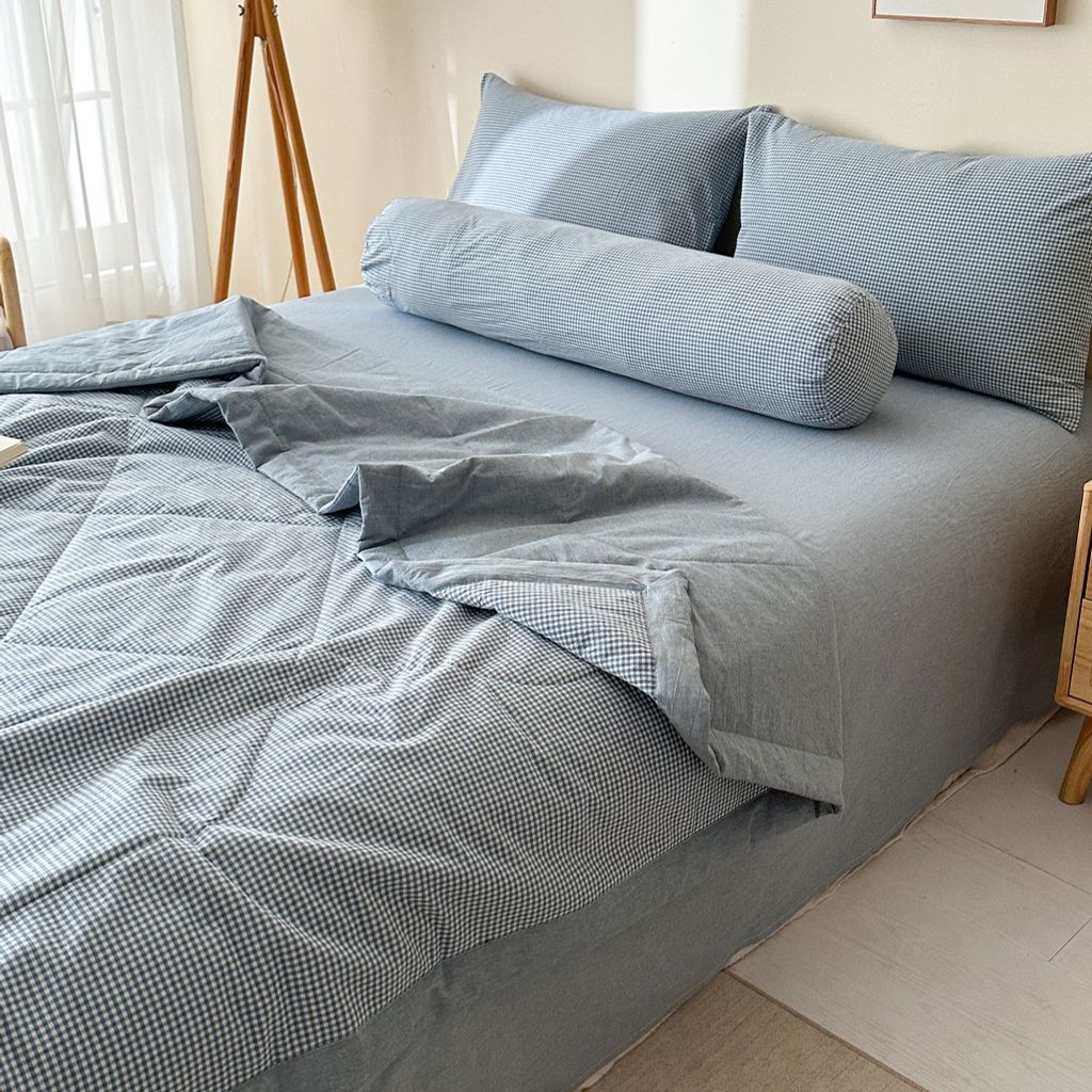 5Pcs Japan Linen |  New Colection  Bedsets Summer Blanket 230*200 Drap Freesize | ID jp025007